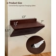 thumbnail image 3 of Gronda Floating Nightstand Set of 2,Space Saving Wall Mounted Bedside Table with Cable Hole,Walnut Wood Small Hanging Nightstands for Bedroom Apartment, 3 of 11