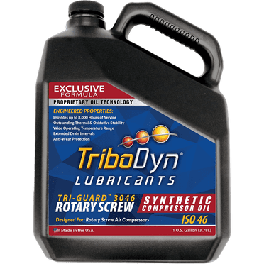 TriboDyn TriGuard 3046 ISO 46 Non-Detergent Rotary Screw Synthetic Compressor Oil - 1 Gallon