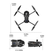 GPS RC Drone with 7.2 Display Remote, 4K Dual Cameras, 3-Axis Gimbal, 360° Obstacle Avoidance, 45Min Flight, Brushless Motor, Foldable Quadcopter, 2 Batteries & Carry Bag, Payload ≤1lb, Optical Flow