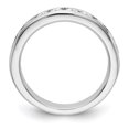 thumbnail image 2 of Solid 14K White Gold Ten Stone Diamond Channel Set Wedding Band Ring Size 5.5 (.93 cttw.), 2 of 8