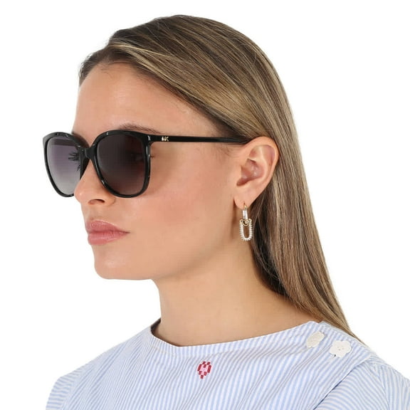 Michael Kors ANAHEIM MK 2137U Plastic Womens Square Polarized Sunglasses Black 57mm Adult