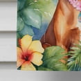 thumbnail image 4 of Redbone Coonhound Luau House Flag, 4 of 7