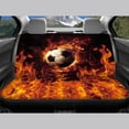 thumbnail image 6 of Uourmeti Flames Football Car Front Seat Covers 3 Pack, Seat Protection Cover Polyester Breathable Easy to Install for Cars Trucks Vehicles Interior, 6 of 10