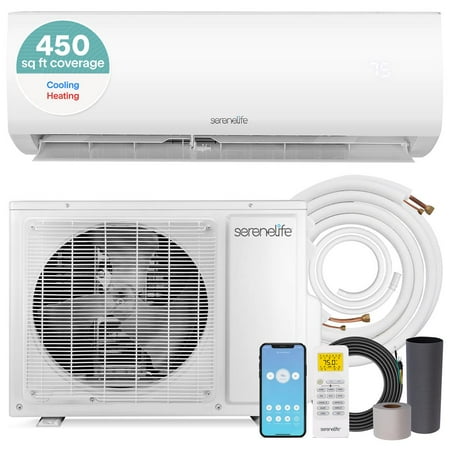9000 BTU Indoor and Outdoor Mini Split AC Unit Kit – 230V Smart Cooling & Heating Mini Split AC with WiFi, Includes Installation Kit, Perfect for Bedrooms, Living Spaces, and Offices