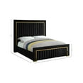 thumbnail image 3 of Meridian Furniture Dolce Solid Wood and Velvet Queen Bed in Black, 3 of 5