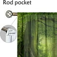 thumbnail image 5 of WNOOHIY Dark Green Jungle Forest Printing Pattern Curtains For Bedroom,Living Room,Set of 2 Panels, 5 of 6
