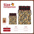 thumbnail image 3 of Rocae Sunflowers Bee Print Christmas Drawstring Linen Gift Bag with Drawstrings Treat Bag Goody Present Bags for Christmas Party Favor, 3 of 8