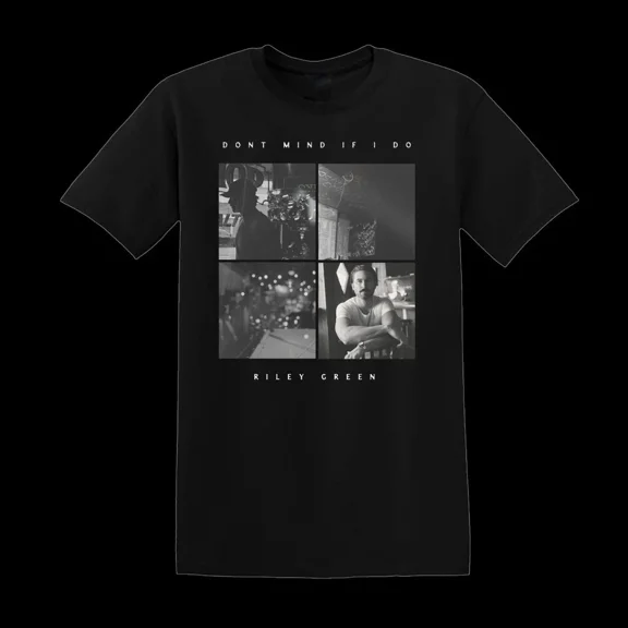 Reprint Rare Don't Mind If I Do Tee - Riley Green Black 100% Cotton Shirt BL1218