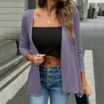 thumbnail image 2 of Loopsun Womens Jackets, Cardigan for Women, Women's Casual Loose Solid Long Sleeve Cardigan Tops Purple L, 2 of 5