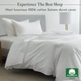 thumbnail image 5 of California Design Den Queen Size Duvet Cover - 400 Thread Count 100% Cotton, Hotel Quality Comforter Cover, Soft Sateen, Indigo Navy Blue, 5 of 8