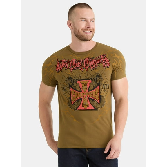 West Coast Choppers Men's and Big Men's Graphic Tee with Short Sleeves, Sizes XS-3XL