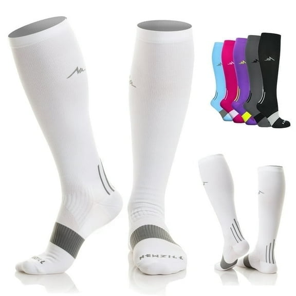 NEWZILL Medical Compression Socks for Women & Men Circulation 20-30 mmHg（Graduated Medical Compression）, Best for Running Athletic Hiking Travel Flight Nurses