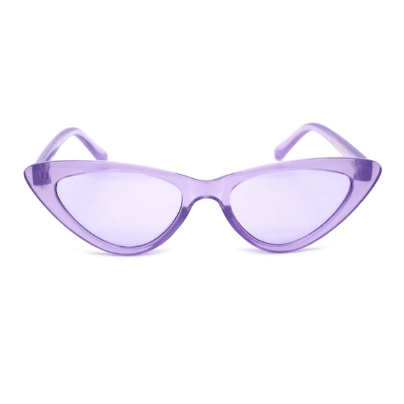 Girls Child Size Gothic Mod Chic Cat Eye Lolita Plastic Sunglasses Purple