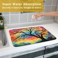 thumbnail image 7 of Colorful Tree Dish Drying Mat - Season Trees Drainer Mat 18"x24" Rainbow Painting Dishes Pad Absorbent Color Art Dish Drainer Rack Mats Kitchen Accessories, 7 of 7