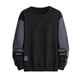 thumbnail image 2 of Amzcrzy Sudadera Para Hombre, Estilo Casual, Cómoda, Lisa, Holgada, De Manga Larga Y Cuello Redondo, Color Negro, 5Xl, 2 of 3