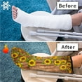 thumbnail image 7 of COEQINE Sunflower Wood Leg Cast Cover Outdoor Protection Leg Cover Fashionable Leg Cast Cover Sock Elastic Cast Socks Cover Cast Soft Knee Cast Sock After Surgery Gifts Small, 7 of 7
