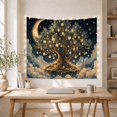 thumbnail image 5 of Ancient Gnarled Tree With Thick Trunk Sprawling, Inspirational Illustration for Quote Lovers, Wall Decor, Mother's Day Gift, Tapestry Wall Hanging for Dorm and Living Room, 5 of 7