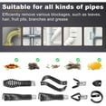 thumbnail image 3 of NATEFEMIN Easy Install Drain Snake Drill Attachments for 50ft-100ft Drain Cleaners Kitchen Bathroom Pipe Clearing Black Steel, 3 of 10