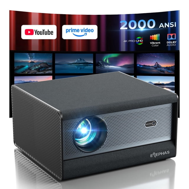 Proyector ELEPHAS 4K UHD WiFi Bluetooth Dolby Audio