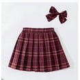 thumbnail image 4 of Girls' Pleated Plaid Skirt College Pleated Skirt School School Uniform Skirt for Girls 5-15Y, 4 of 4