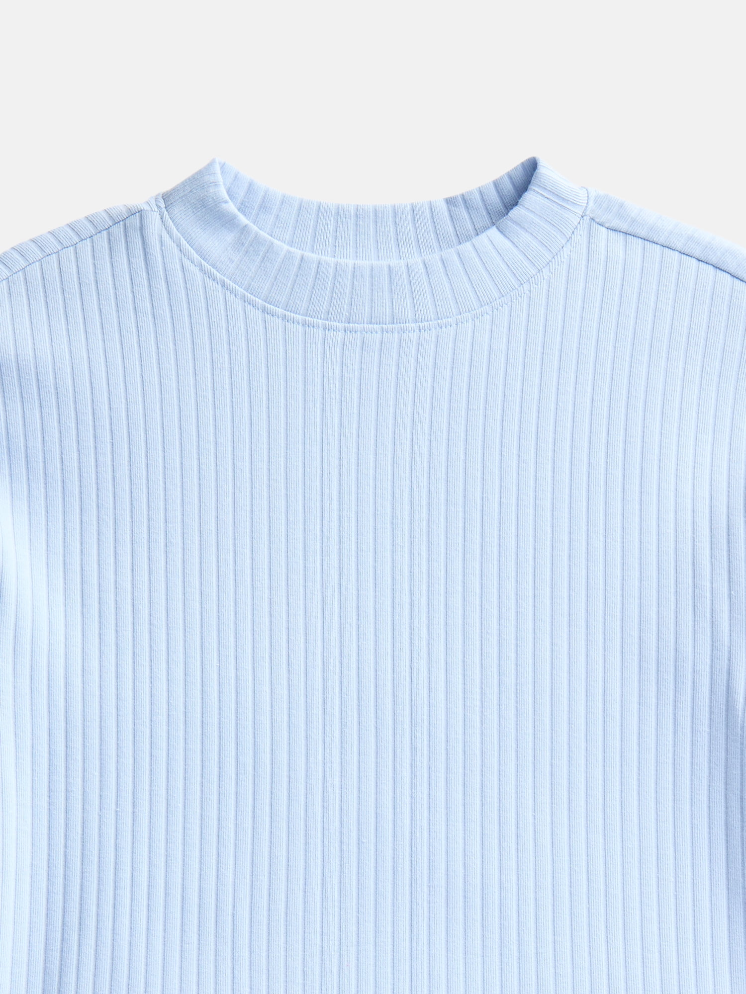 Wonder Nation Girls Rib Knit Top with Long Sleeves, Sizes 4-18 & Plus