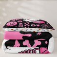 thumbnail image 5 of Feelyou Kawaii Ghost Pumpkin Twin Comforter Sets, Spooky Drip Spider Bedding Set, Black Pink, Halloween Reversible, 2-Piece, 1 Comforter and 2 Pillowcases, 5 of 7