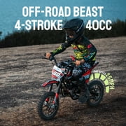 HOVERHEART Gas Dirt Bike,40cc 4-Stroke Gas Powered Kids Off Road Motorcycle for Teens&Adults,25Mph,165Lbs Capacity,RED