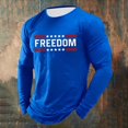thumbnail image 2 of Freedom Shirts for Men Oversized Crew Neck Long Sleeve Tunic Tops Tees Sports Athletic Outdoor Activities Casual Versatile Daily Wear, 2 of 3
