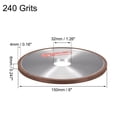 thumbnail image 2 of Uxcell 6-Inch Diamond Grinding Wheel Resin Bonded for Carbide Metal 240 Grits 75%, 2 of 5
