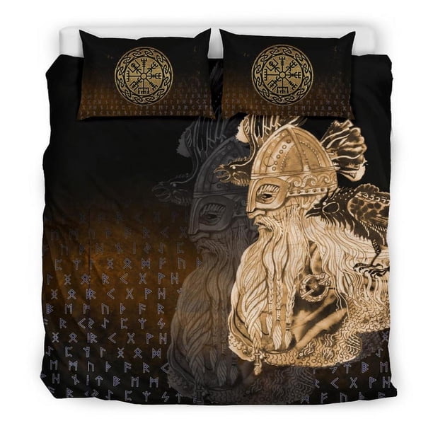 Juego de cama Vikingo Odin Raven Vikingo Oro RLT12