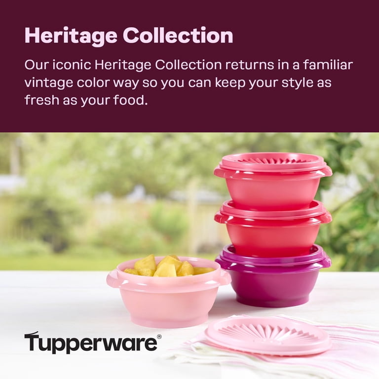 Tupperware タッパーウェア スーパーケース ピンク オリーブ5個セット Tupperware Heritage Collection, New 16 Piece Food Storage