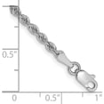 thumbnail image 2 of Solid 14K White Gold 2.7mm Regular Rope with Lobster Lock Chain - 8" Bracelet, 2 of 4
