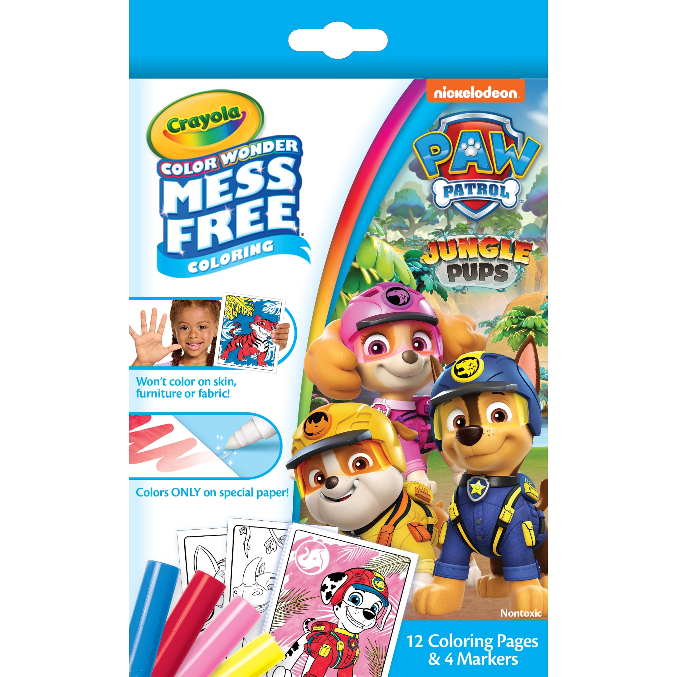 (2 pack) Crayola Color Wonder Paw Patrol Mini Box Set, 12 Coloring Pages & 4 Mess Free Markers, Gifts for Toddlers 3+