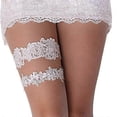 thumbnail image 5 of 2 Pcs Wedding Garter Set Black Bridal Lace Garter Belt, 5 of 5