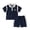V51-Navy, variant on WhouRiu Boys Summer Outfits Short Sleeve Polo Shirts And Shorts Sets Kids Back To School Clothes