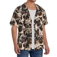 thumbnail image 2 of Kdxio Men's Hawaiian Shirt for Men Short Sleeve Shirt Cute French Bulldog Summer Casual Holiday Beach Button Down T-Shirts, 2 of 7