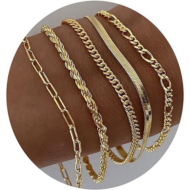 Pulseras de oro para mujer, conjuntos de joyas para mujer, lindas cuentas de tenis