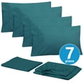 thumbnail image 2 of Sweet Home Collection 1500 Series Bed Sheets - Extra Soft Microfiber Deep Pocket 7pc Sheet Set - Teal, Split King, 2 of 2