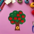 thumbnail image 2 of FELTECHELECTR 2 juegos de juguetes de árbol de manzanas, material didáctico de matemáticas, juego de contar manzanas, 2 of 3