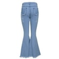 thumbnail image 6 of Denim Pants For Women Fashion High Waist Slim Button Pants Trousers-bottom Pants Jeans For Women 4-14 Blue,14, 6 of 7