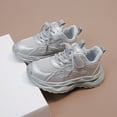 thumbnail image 5 of Quealent Unisex-Child White Tennis Shoes Breathable Sneakers for Boys Girls Lightweight Running Shoes Kids Toddler/Little Kid/Big Kid Gym Footwear Silver for Size 13, 5 of 9
