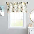 thumbnail image 3 of Floral Valance Curtains for Living Room, Rod Pocket Window Curtain for Kitchen or Bathroom (52 Inch Wide by 18 Inch Long, 1 Panel, Orange), 3 of 6