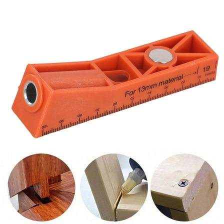Wuweikeji 15 Degree Angle Drill Guide Set Hole Puncher DIY Woodworking Tools Pocket Hole 9.3MM for Woodwork Power Tools