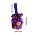 thumbnail image 3 of Qocolcyl Pumpkin Ghost Print Halloween Drawstring Candy Bag, Reusable Fabric Trick Or Treat Gift Pouch, Halloween Decor, Indoor Outdoor Party Favor Snack Storage Bag Holiday Goodie Carry Supplies, 3 of 6