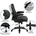 thumbnail image 6 of BizChair Big & Tall 500 lb. Rated Black Mesh/LeatherSoft Executive Ergonomic Office Chair with Adjustable Lumbar, 6 of 13