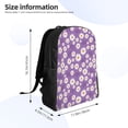 thumbnail image 4 of Cauagu Daisies Flowers Print Backpacks,Travel Daypack Casual Laptop Backpack Bookbag Fits 15 Inch Computer for Men Women, 4 of 8