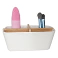 thumbnail image 3 of Caja de escritorio cosmética sin plástico multifunción de fibra de bambú para el hogar cepillo de dientes almacenamiento de control remoto, 3 of 5