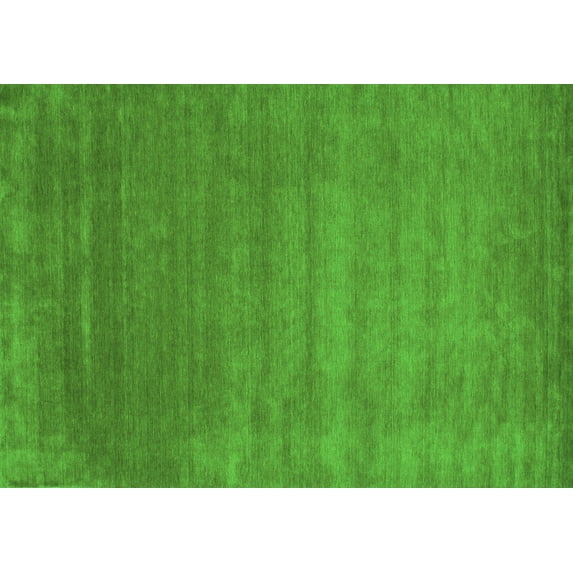Ahgly Company Indoor Rectangle Abstract Green Contemporary Area Rugs, 4' x 6'