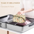 thumbnail image 3 of FORMRS Makeup Bag Travel Cosmetic Organizer for Women Fold Flat Zipper Pouch with Handle, Leaves Pattern, 3 of 8