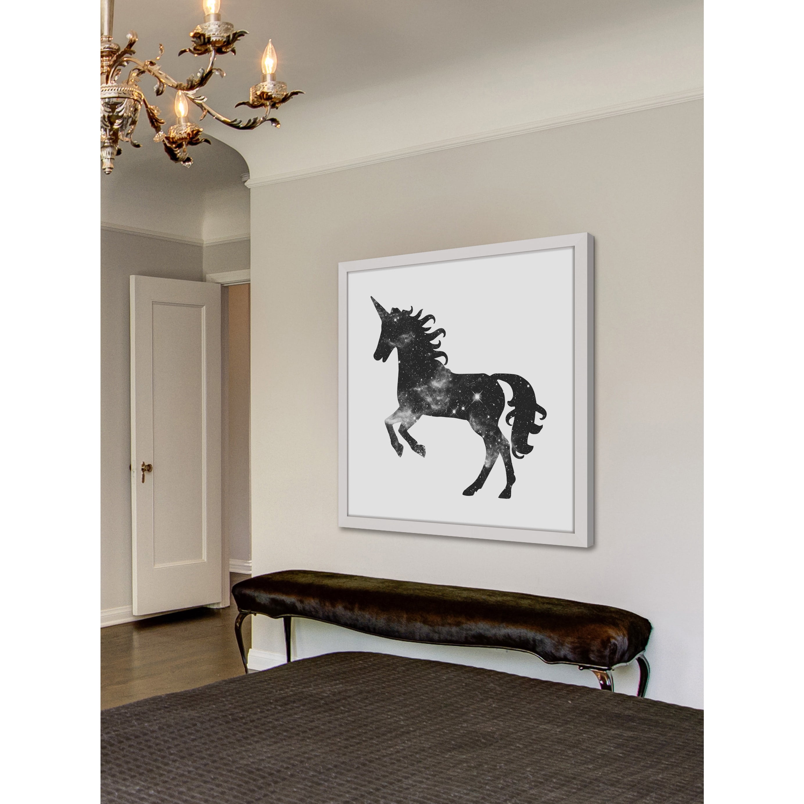 Marmont Hill "Space Unicorn" by Shayna Pitch Framed Painting Print